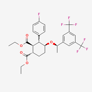 (1S,2S,3R,4S)-diethyl 4-((R)-1-(3,5-bis(trifluoromethyl)phenyl)ethoxy)-3-(4-fluorophenyl)cyclohexane-1,2-dicarboxylate