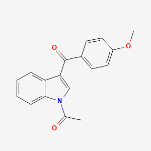 molecular formula C18H15NO3 B8522873 3-(p-Methoxybenzoyl)-N-acetylindole CAS No. 98647-14-4