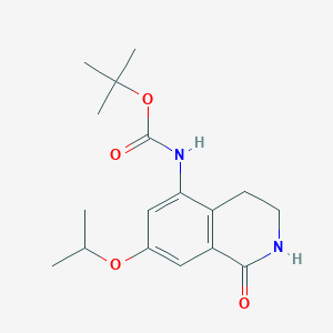 Tert-butyl [1-oxo-7-(propan-2-yloxy)-1,2,3,4-tetrahydroisoquinolin-5-yl]carbamate