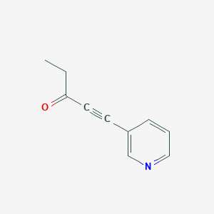 molecular formula C10H9NO B8522886 1(3-Pyridinyl)-1-pentyn-3-one 