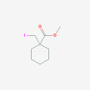 molecular formula C9H15IO2 B8522923 Methyl 1-(iodomethyl)cyclohexanecarboxylate 