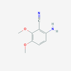molecular formula C9H10N2O2 B8522927 2-Amino-5,6-dimethoxybenzonitrile 