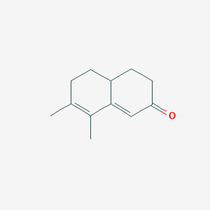 molecular formula C12H16O B8522947 7,8-Dimethyl-4,4a,5,6-tetrahydro-2(3H)-naphthalenone 