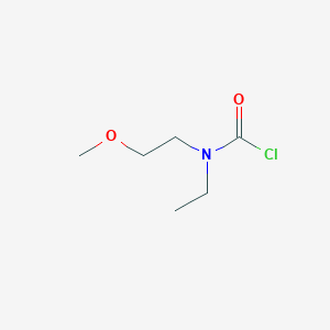 molecular formula C6H12ClNO2 B8522987 N-(2-methoxyethyl)-N-ethylcarbamoyl chloride 