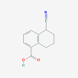 molecular formula C12H11NO2 B8522988 1-Cyano-1,2,3,4-tetrahydro-5-naphthoic acid 