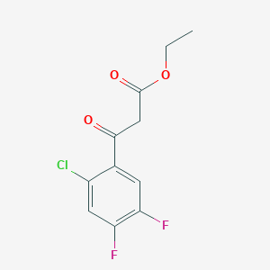 molecular formula C11H9ClF2O3 B8523009 Ethyl 3-(2-chloro-4,5-difluorophenyl)-3-oxopropanoate CAS No. 121872-97-7