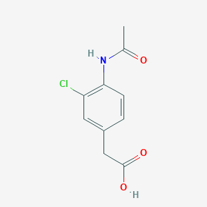 molecular formula C10H10ClNO3 B8523027 3-Chloro-4-acetamidophenylacetic acid 