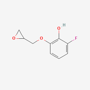 molecular formula C9H9FO3 B8523052 2-Fluoro-6-(oxiran-2-ylmethoxy)phenol 