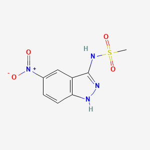 molecular formula C8H8N4O4S B8523073 3-methylsulfonylamino-5-nitro-1H-indazole 