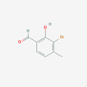 molecular formula C8H7BrO2 B8523099 3-Bromo-2-hydroxy-4-methylbenzaldehyde 