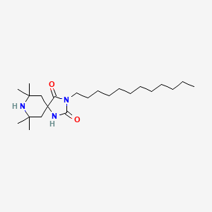 molecular formula C23H43N3O2 B8523111 3-Dodecyl-7,7,9,9-tetramethyl-1,3,8-triazaspiro[4.5]decane-2,4-dione CAS No. 67778-10-3