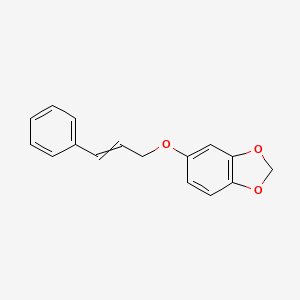 B8523135 5-[(3-Phenylprop-2-en-1-yl)oxy]-2H-1,3-benzodioxole CAS No. 58929-81-0