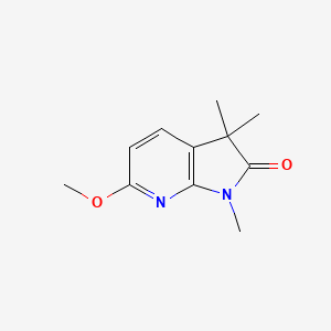 molecular formula C11H14N2O2 B8523200 2h-Pyrrolo[2,3-b]pyridin-2-one,1,3-dihydro-6-methoxy-1,3,3-trimethyl- 