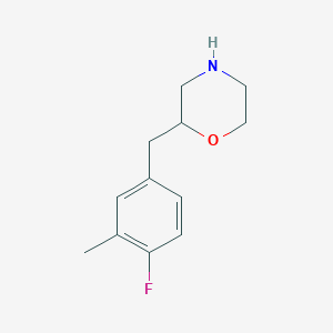 molecular formula C12H16FNO B8523210 2-(4-Fluoro-3-methylbenzyl)-morpholine 