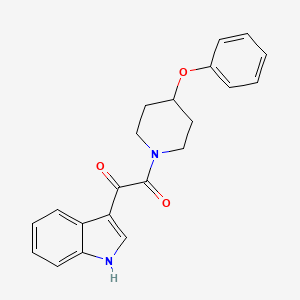 molecular formula C21H20N2O3 B8523222 Piperidine,1-(1h-indol-3-yloxoacetyl)-4-phenoxy- CAS No. 63843-61-8