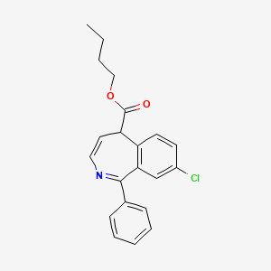 molecular formula C21H20ClNO2 B8523229 Butyl 8-chloro-1-phenyl-5H-2-benzazepine-5-carboxylate CAS No. 81993-60-4