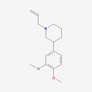 molecular formula C16H23NO2 B8523239 3-(3,4-Dimethoxyphenyl)-1-(prop-2-en-1-yl)piperidine CAS No. 62287-07-4