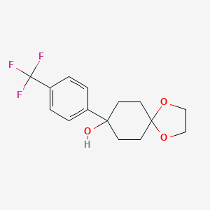 8-[4(-Trifluoromethyl)phenyl]-1,4-dioxaspiro[4.5]decan-8-ol
