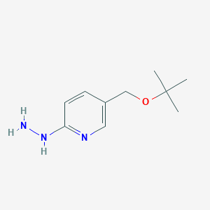 molecular formula C10H17N3O B8523285 5-(tert-Butoxymethyl)-2-hydrazinopyridine 