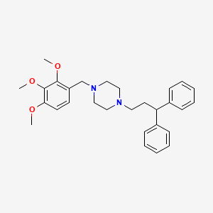 molecular formula C29H36N2O3 B8523312 1-(3,3-Diphenylpropyl)-4-[(2,3,4-trimethoxyphenyl)methyl]piperazine CAS No. 58029-94-0