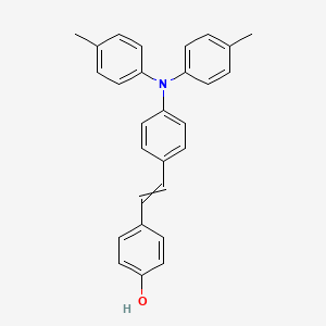 4-(2-{4-[Bis(4-methylphenyl)amino]phenyl}ethenyl)phenol