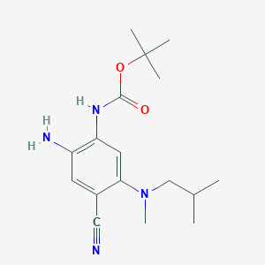 Carbamic acid,[2-amino-4-cyano-5-[methyl(2-methylpropyl)amino]phenyl]-,1,1-dimethylethyl ester