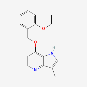 molecular formula C18H20N2O2 B8523346 7-[(2-Ethoxyphenyl)methoxy]-2,3-dimethyl-1H-pyrrolo[3,2-b]pyridine CAS No. 882682-97-5