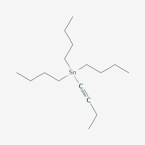 molecular formula C16H32Sn B8523377 Stannane, tributyl-1-butynyl- CAS No. 64099-83-8