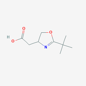 molecular formula C9H15NO3 B8523430 2-Tert-butyl-4-carboxymethyl-oxazoline 