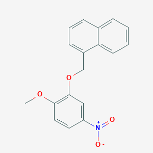 molecular formula C18H15NO4 B8523437 1-Methoxy-2-(naphthylmethoxy)-4-nitrobenzene 