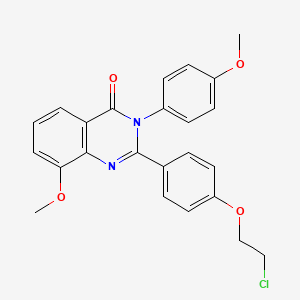 4(3h)-Quinazolinone,2-[4-(2-chloroethoxy)phenyl]-8-methoxy-3-(4-methoxyphenyl)-