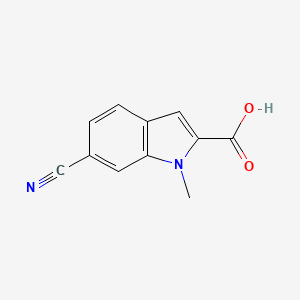 molecular formula C11H8N2O2 B8523448 6-cyano-1-methyl-1H-indole-2-carboxylic acid CAS No. 174775-49-6