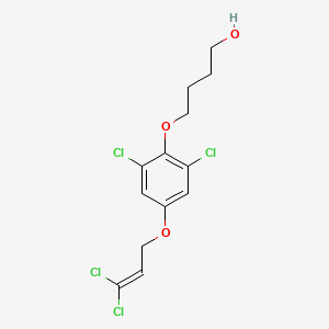 molecular formula C13H14Cl4O3 B8523493 4-{2,6-Dichloro-4-[(3,3-dichloroprop-2-EN-1-YL)oxy]phenoxy}butan-1-OL CAS No. 791064-06-7