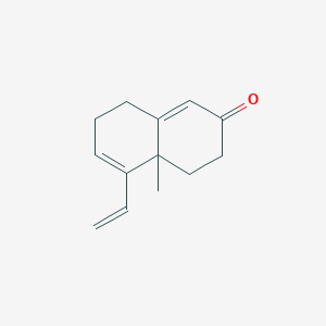 molecular formula C13H16O B8523495 4a-Methyl-5-vinyl-3,4,7,8-tetrahydro-naphthalen-2-one CAS No. 71636-63-0