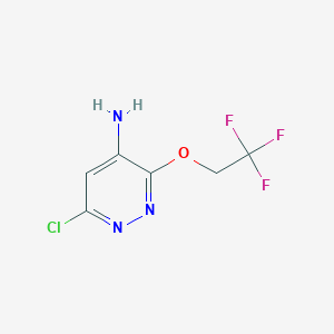 molecular formula C6H5ClF3N3O B8523551 6-Chloro-3-(2,2,2-trifluoro-ethoxy)-pyridazin-4-ylamine 