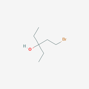 molecular formula C7H15BrO B8523568 5-Bromo-3-ethyl-3-pentanol 