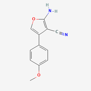 molecular formula C12H10N2O2 B8523598 2-Amino-3-cyano-4-(4-methoxyphenyl)furan 
