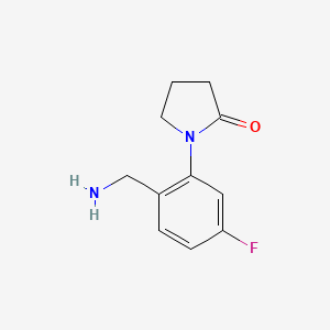 molecular formula C11H13FN2O B8523628 1-(2-(Aminomethyl)-5-fluorophenyl)pyrrolidin-2-one 