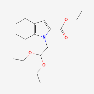 molecular formula C17H27NO4 B8523638 Ethyl 1-(2,2-Diethoxyethyl)-4,5,6,7-tetrahydro-1H-indole-2-carboxylate CAS No. 1433990-29-4