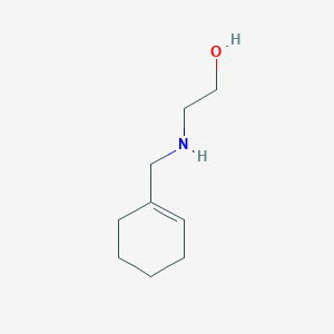 molecular formula C9H17NO B8523664 N-hydroxyethyl-N-cyclohex-1-enylmethylamine 