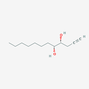 molecular formula C12H22O2 B8523672 1-Dodecyne-4,5-diol, (4R,5R)- CAS No. 546084-20-2