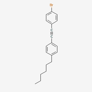 molecular formula C20H21Br B8523674 1-Bromo-4-[(4-hexylphenyl)ethynyl]benzene CAS No. 62856-47-7