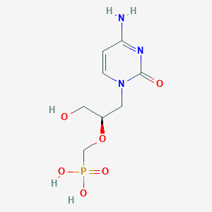 molecular formula C8H14N3O6P B8523692 [(2R)-1-(4-amino-2-oxo-pyrimidin-1-yl)-3-hydroxy-propan-2-yl]oxymethylphosphonic acid 