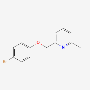 molecular formula C13H12BrNO B8523699 4-[(6-Methylpyrid-2-yl)-methoxy]-bromobenzene 