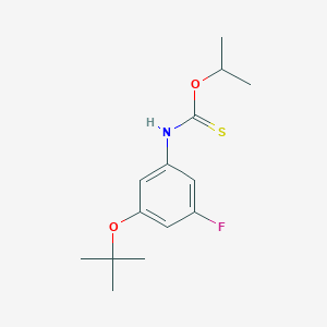 molecular formula C14H20FNO2S B8523701 O-Isopropyl (3-(tert-butoxy)-5-fluorophenyl)carbamothioate 