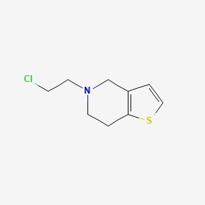 molecular formula C9H12ClNS B8523706 5-(2-Chloroethyl)-4,5,6,7-tetrahydro-thieno-(3,2-c)-pyridine 