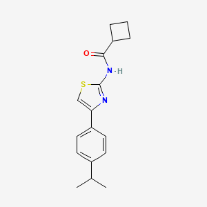 molecular formula C17H20N2OS B8523714 N-(4-(4-isopropylphenyl)thiazol-2-yl)cyclobutanecarboxamide 