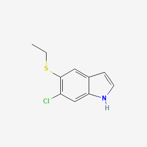 molecular formula C10H10ClNS B8523721 6-Chloro-5-ethylthioindole 