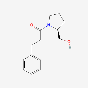 molecular formula C14H19NO2 B8523785 N-(3-phenylpropionyl)-prolinol 