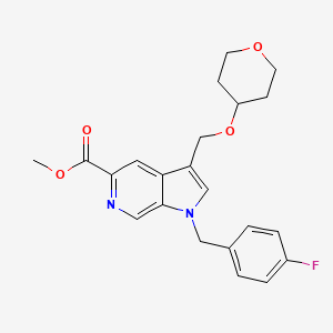 1h-Pyrrolo[2,3-c]pyridine-5-carboxylic acid,1-[(4-fluorophenyl)methyl]-3-[[(tetrahydro-2h-pyran-4-yl)oxy]methyl]-,methyl ester